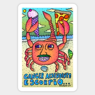 cancer + scorpio Sticker